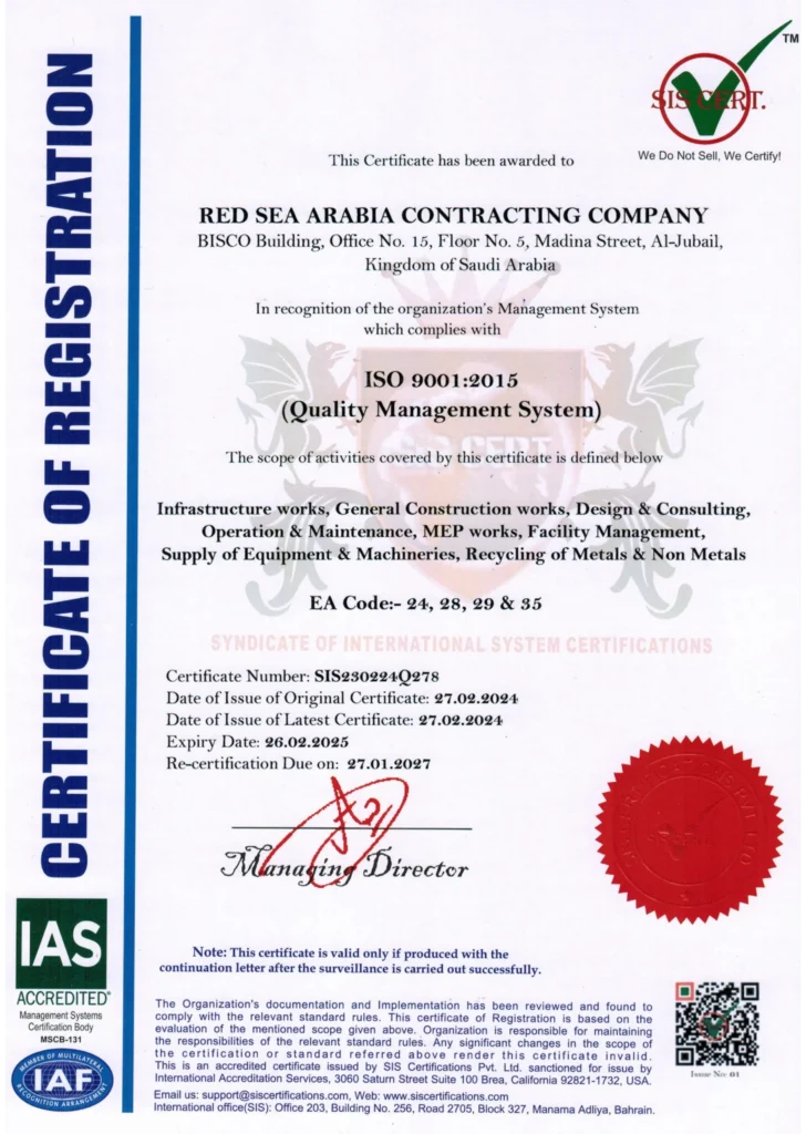 Quality Management System - Red Sea Arabia