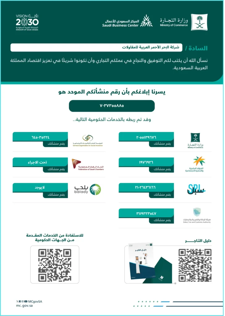 Vision Certificate 2030 - 01 - Red Sea Arabia