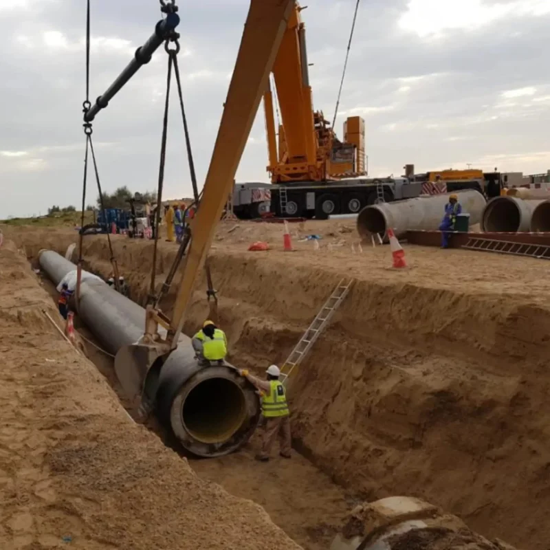 Pipes Lowering and Installation - Red Sea Arabia